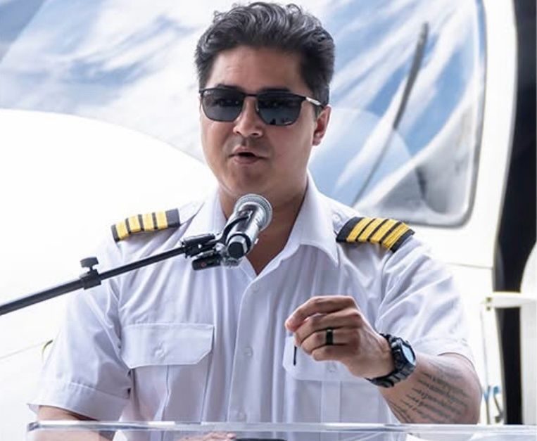 Captain Gerald Gouveia Jr at the Air Dash launch